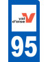 immatriculation motard 95 Val-d'Oise - Sticker/autocollant immatriculation motard 95 Val-d'Oise - Sticker/autocollant