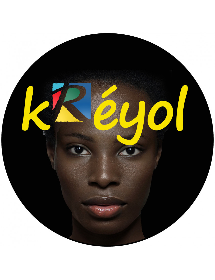 Créole-Kréyol la Réunion - 5cm - Sticker/autocollant Créole-Kréyol la Réunion - 5cm - Sticker/autocollant