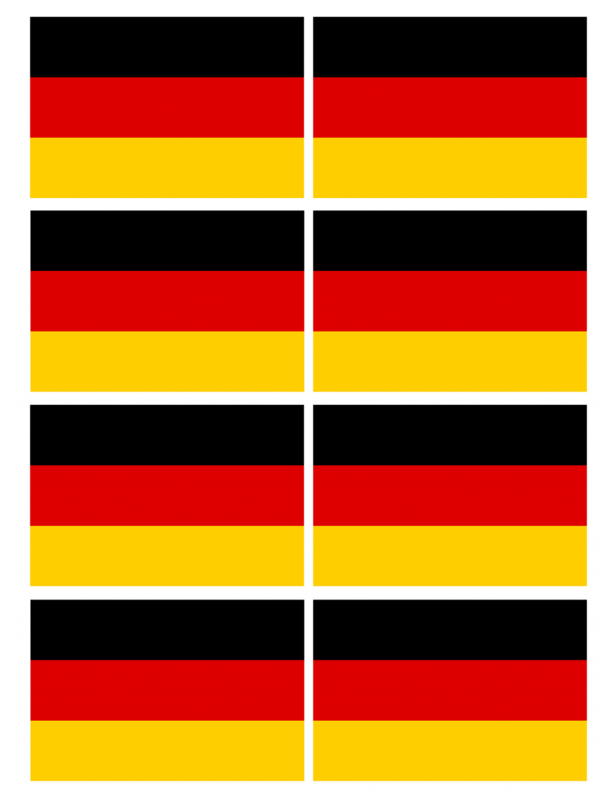 drapeau Allemagne - 8fois 9.5X6.3cm - Sticker/autocollant drapeau Allemagne - 8fois 9.5X6.3cm - Sticker/autocollant
