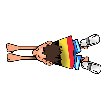 Attrape voiture Belge - 14x6cm - Sticker/autocollant