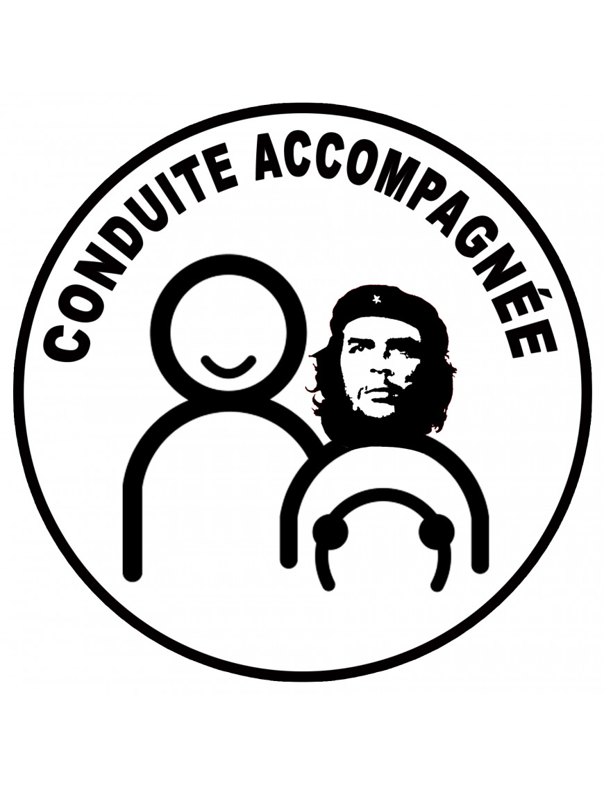 conduite accompagnée Cuba - 15cm - Sticker/autocollant conduite accompagnée Cuba - 15cm - Sticker/autocollant