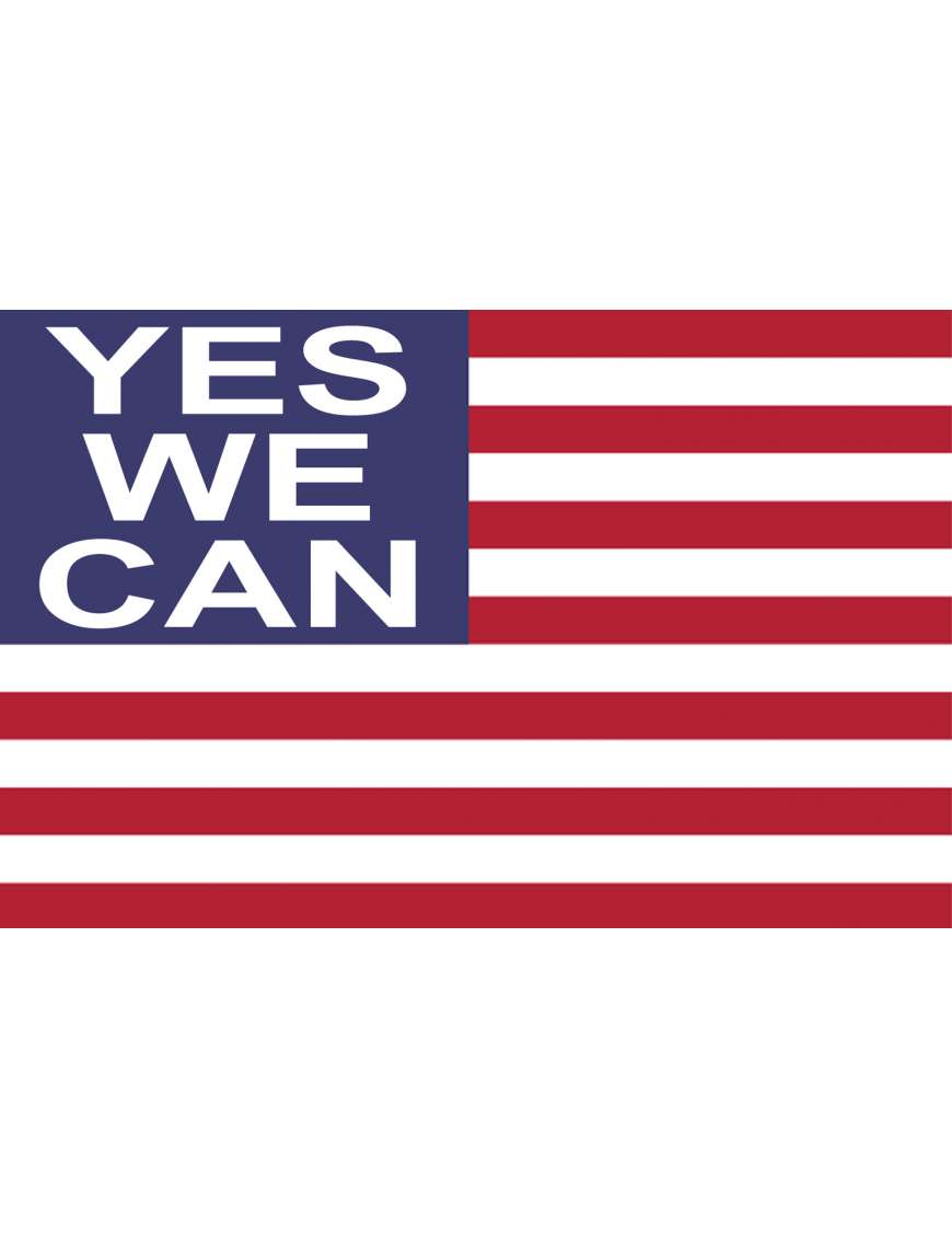 Drapeau US yes we can - 19.5x13cm - Sticker/autocollant Drapeau US yes we can - 19.5x13cm - Sticker/autocollant
