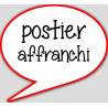 Postier affranchi - 10x9cm - sticker/autocollant