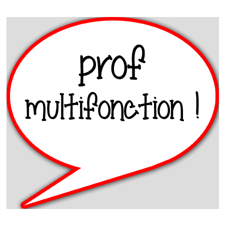 prof multifonction - 15x13.5cm - sticker/autocollant