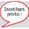 Secrétaire privée - 10x9cm - sticker/autocollant