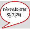 informaticienne sympa - 10x9cm - sticker/autocollant