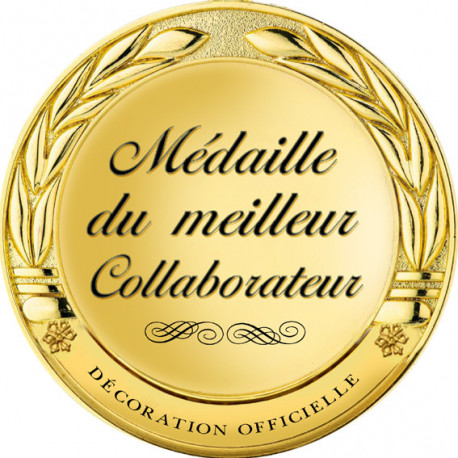 Médaille du meilleur collaborateur - 10x10cm - Sticker/autocollant Médaille du meilleur collaborateur - 10x10cm - Sticker/autocollant