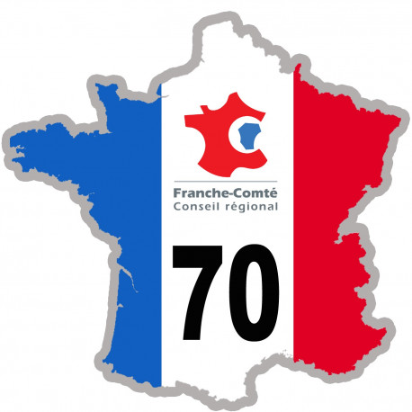 FRANCE 70 Franche-Comté - 5x5cm - Sticker/autocollant FRANCE 70 Franche-Comté - 5x5cm - Sticker/autocollant