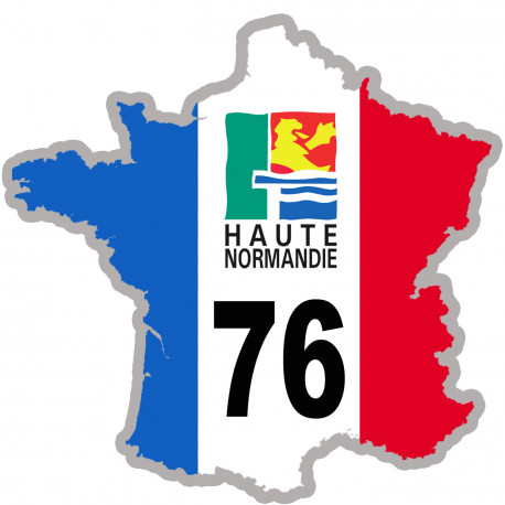 FRANCE 76 Haute Normandie - 20x20cm - Sticker/autocollant FRANCE 76 Haute Normandie - 20x20cm - Sticker/autocollant