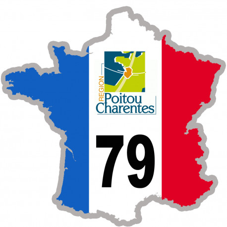 FRANCE 79 Poitou Charentes - 5x5cm - Sticker/autocollant FRANCE 79 Poitou Charentes - 5x5cm - Sticker/autocollant