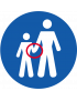 tenir la main de l'enfant - 10cm - Sticker/autocollant