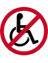 Passage siège handicapé interdit - 5cm - Sticker/autocollant