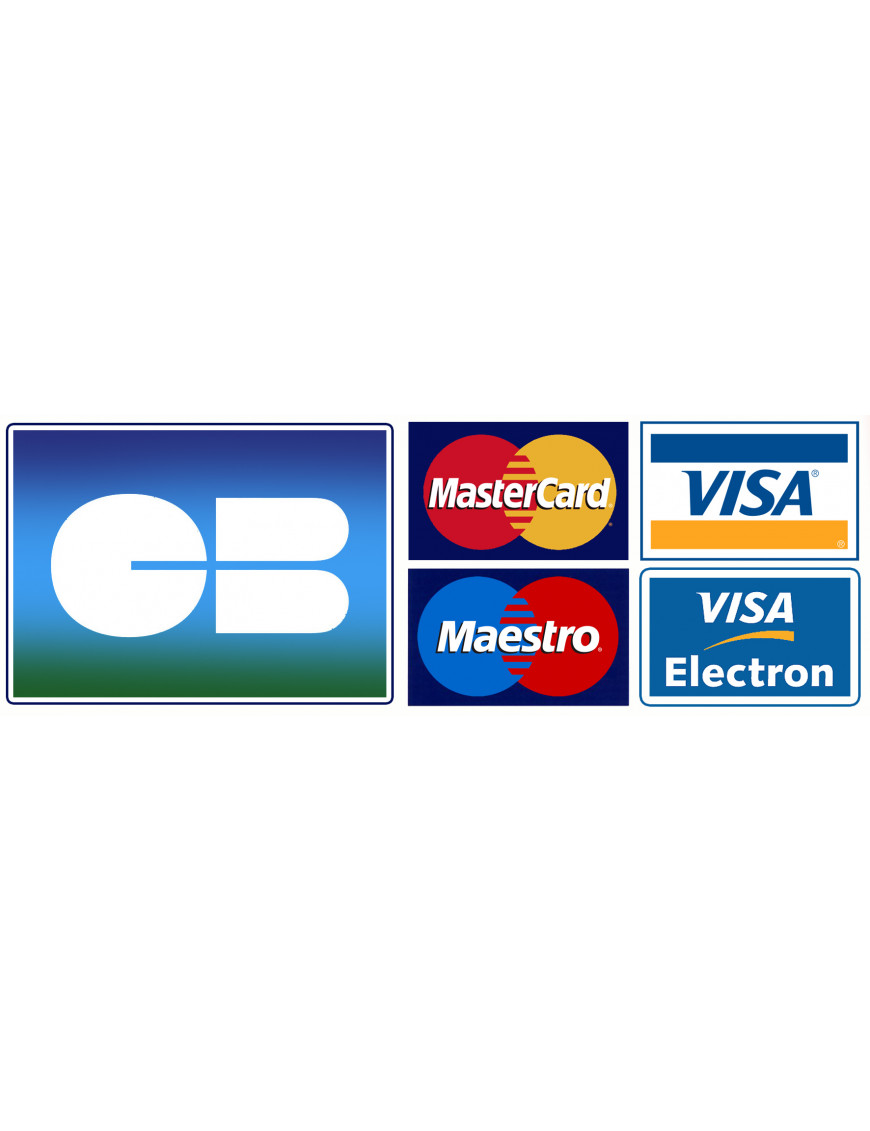 Paiement CB MASTERCARD/VISA/MAESTRO/ELECTRON - 20x7cm - Sticker/autocollant Paiement CB MASTERCARD/VISA/MAESTRO/ELECTRON - 20x7cm - Sticker/autocollant