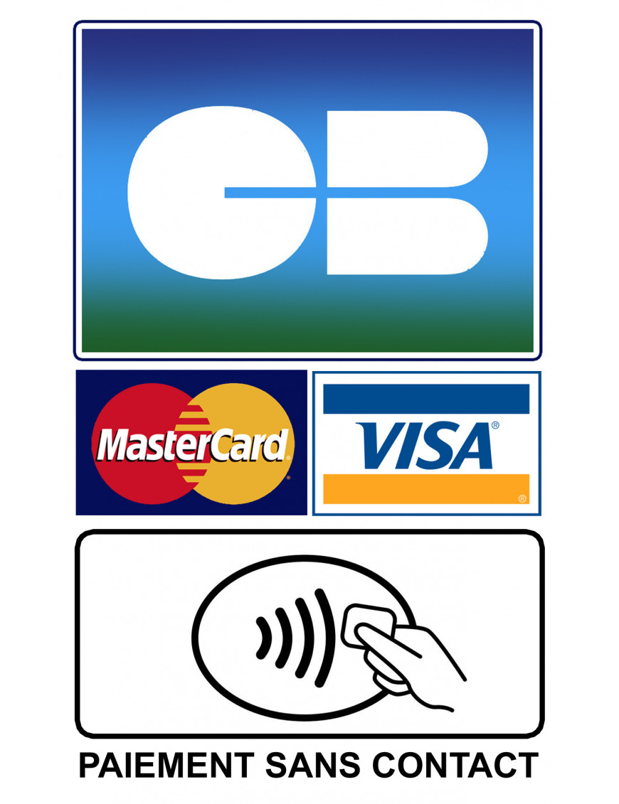 Paiement CB sans contact - 10x6.3cm - Sticker/autocollant Paiement CB sans contact - 10x6.3cm - Sticker/autocollant