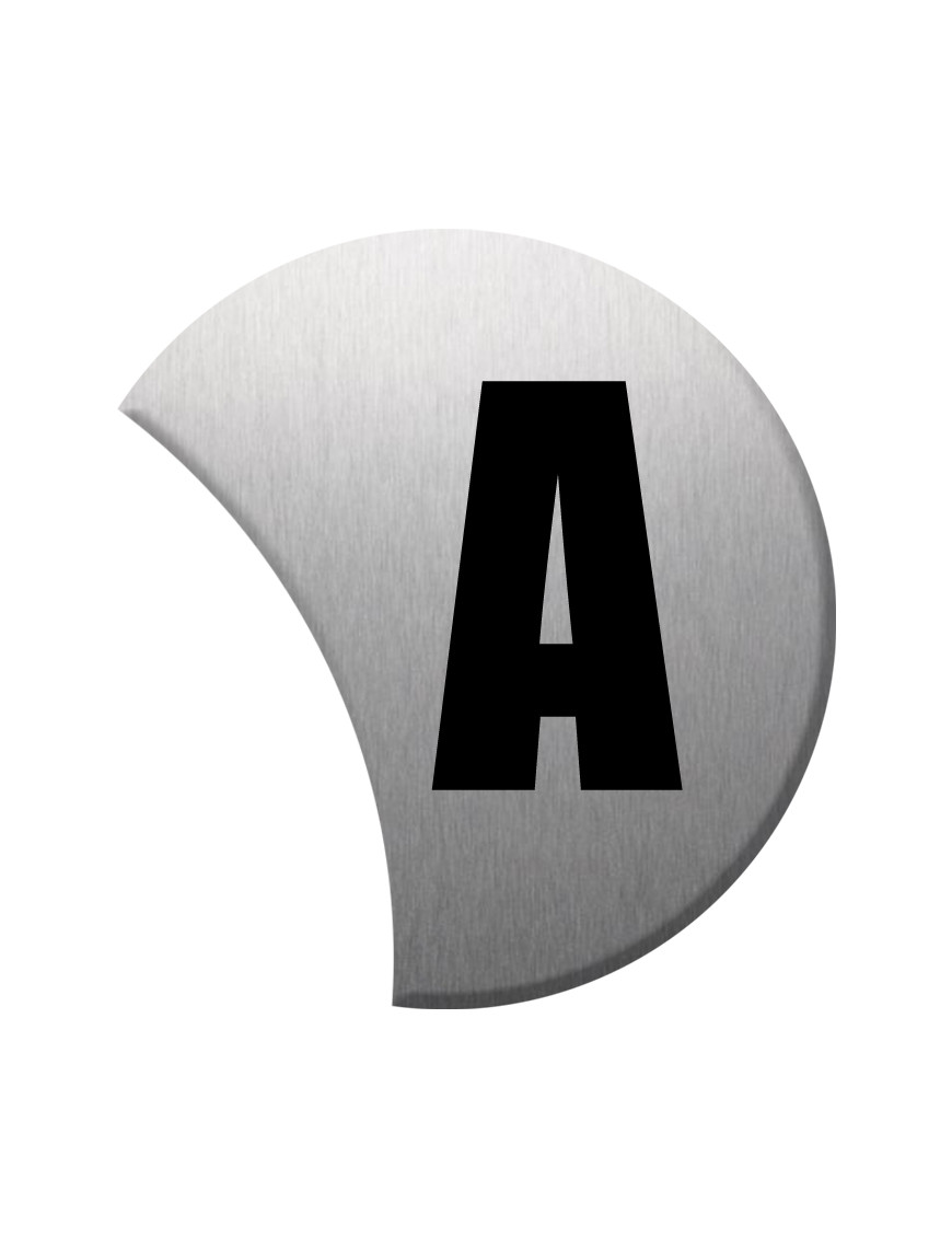 Complément numéro de rue A - gris 6x5.6cm - Sticker/autocollant Complément numéro de rue A - gris 6x5.6cm - Sticker/autocollant