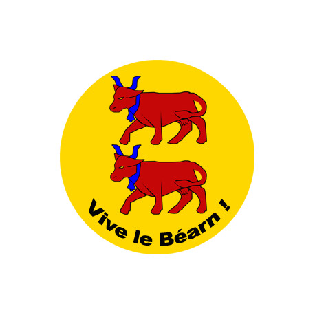 Vive le Béarn (5x5cm) - Sticker/autocollant Vive le Béarn (5x5cm) - Sticker/autocollant