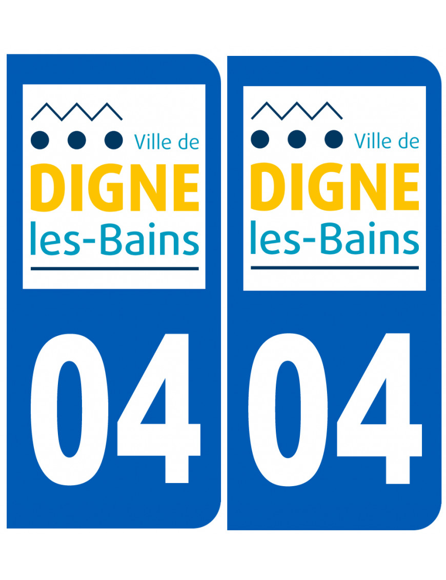 immatriculation 04 Digne-les-Bains - Sticker/autocollant immatriculation 04 Digne-les-Bains - Sticker/autocollant