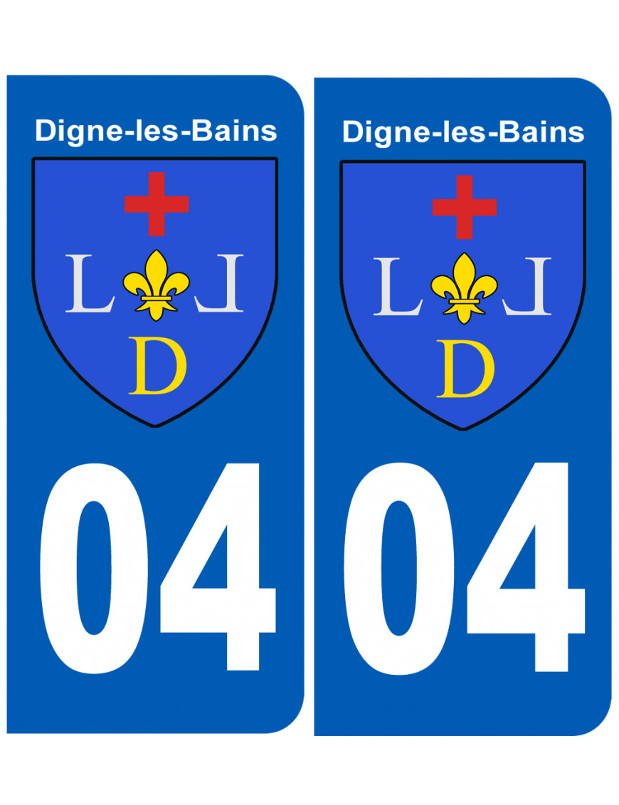 immatriculation Digne-les-Bains - Sticker/autocollant immatriculation Digne-les-Bains - Sticker/autocollant