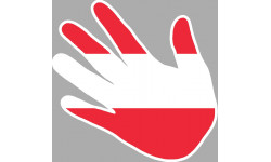 Autocollants : drapeau Autrichien main