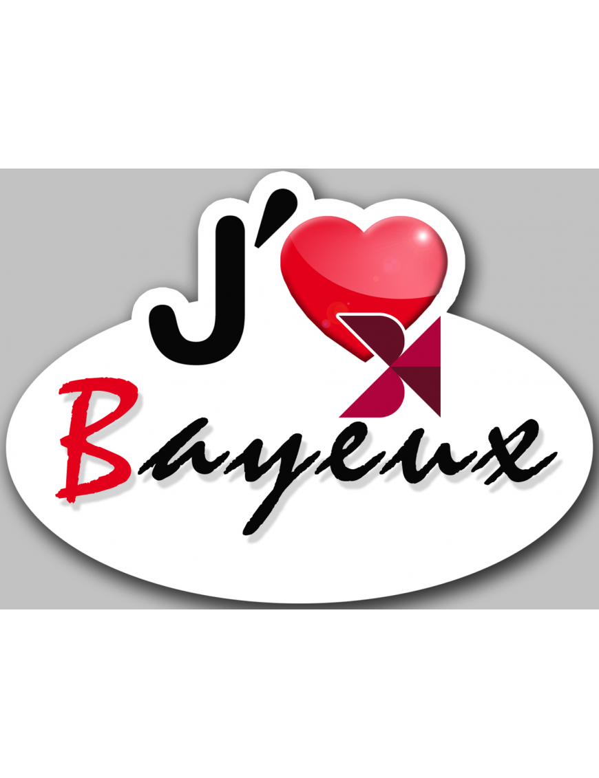 j'aime Bayeux (5x3.7cm) - Sticker/autocollant j'aime Bayeux (5x3.7cm) - Sticker/autocollant