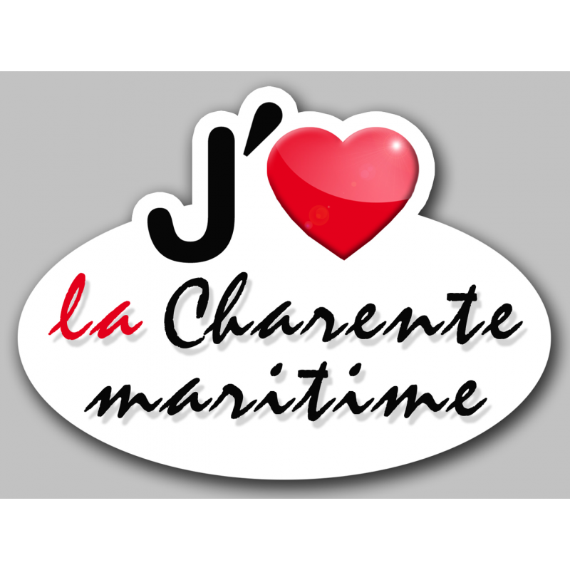 j'aime la Charente-maritime (15x11cm) - Sticker/autocollant j'aime la Charente-maritime (15x11cm) - Sticker/autocollant
