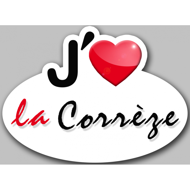 j'aime la Corrèze (15x11cm) - Sticker/autocollant j'aime la Corrèze (15x11cm) - Sticker/autocollant
