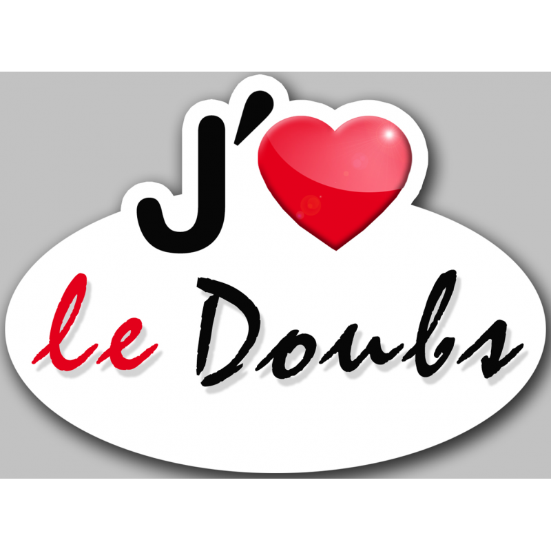 j'aime le Doubs (15x11cm) - Sticker/autocollant j'aime le Doubs (15x11cm) - Sticker/autocollant