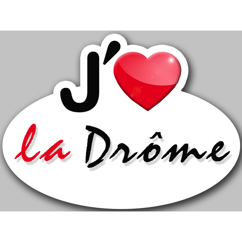 j'aime la Drôme (15x11cm) - Sticker/autocollant j'aime la Drôme (15x11cm) - Sticker/autocollant