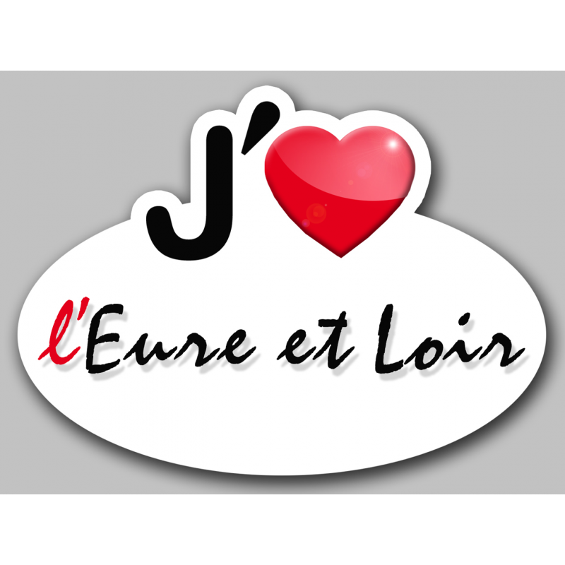 j'aime l'Eure-et-Loir (15x11cm) - Sticker/autocollant j'aime l'Eure-et-Loir (15x11cm) - Sticker/autocollant