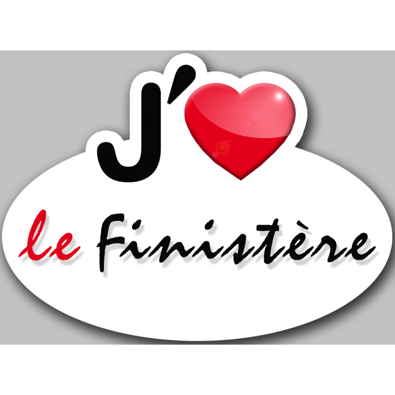 j'aime le Finistère (15x11cm) - Sticker/autocollant j'aime le Finistère (15x11cm) - Sticker/autocollant