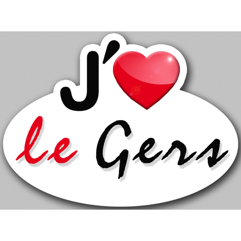 j'aime le Gers (15x11cm) - Sticker/autocollant j'aime le Gers (15x11cm) - Sticker/autocollant