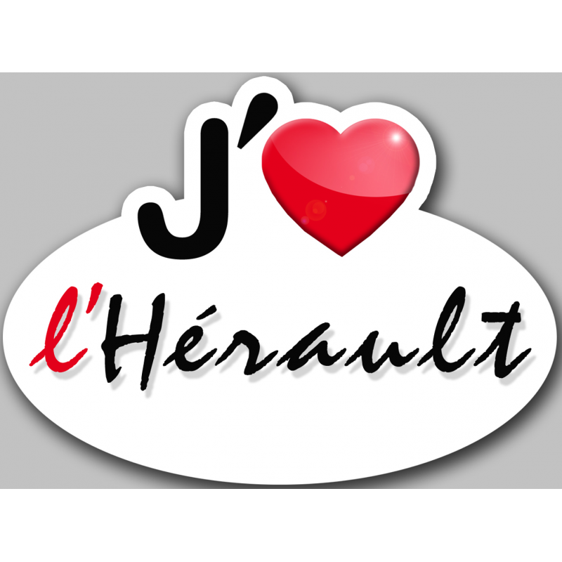 j'aime l'Hérault (15x11cm) - Sticker/autocollant j'aime l'Hérault (15x11cm) - Sticker/autocollant