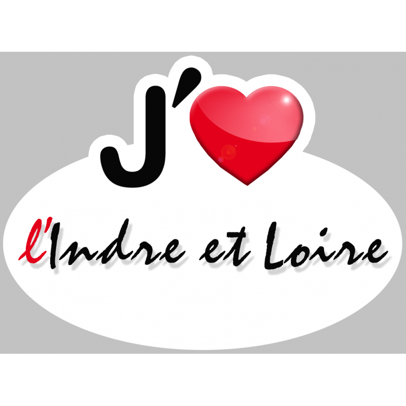 j'aime l'Indre-et-Loire (15x11cm) - Sticker/autocollant j'aime l'Indre-et-Loire (15x11cm) - Sticker/autocollant