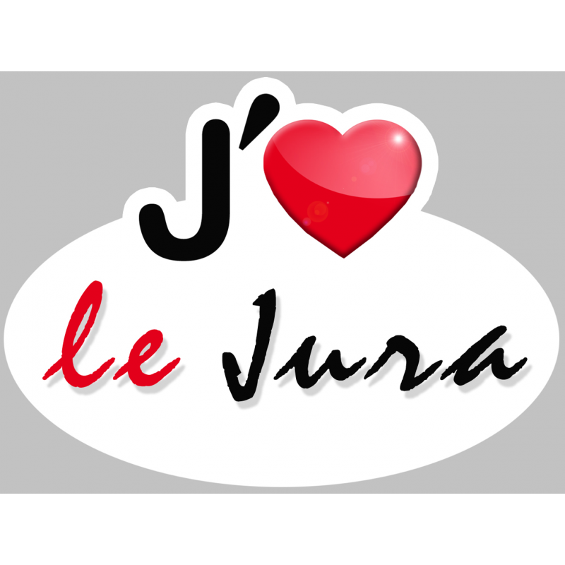 j'aime le Jura (15x11cm) - Sticker/autocollant j'aime le Jura (15x11cm) - Sticker/autocollant