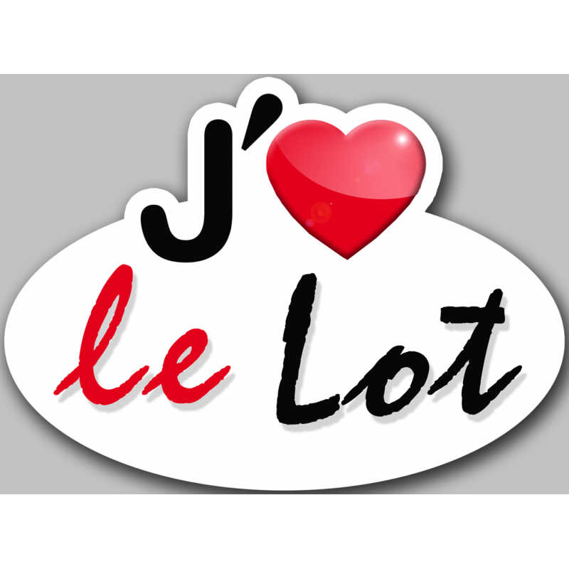 j'aime le Lot (15x11cm) - Sticker/autocollant j'aime le Lot (15x11cm) - Sticker/autocollant