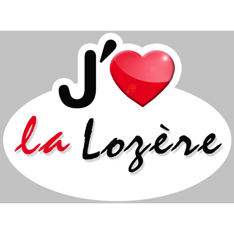 j'aime la Lozère (15x11cm) - Sticker/autocollant j'aime la Lozère (15x11cm) - Sticker/autocollant
