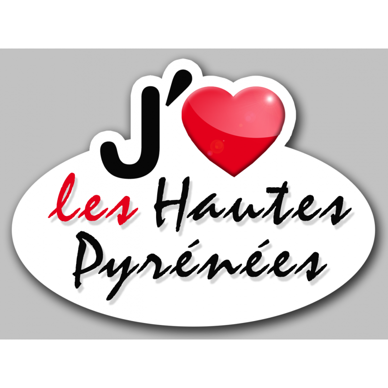 j'aime les Hautes-Pyrénées (15x11cm) - Sticker/autocollant j'aime les Hautes-Pyrénées (15x11cm) - Sticker/autocollant
