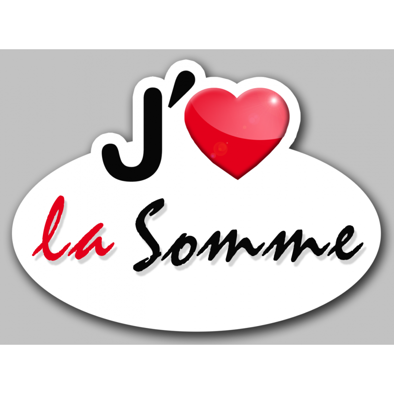 j'aime la Somme (15x11cm) - Sticker/autocollant j'aime la Somme (15x11cm) - Sticker/autocollant