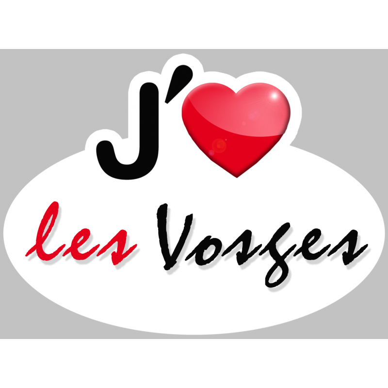 j'aime les Vosges (15x11cm) - Sticker/autocollant j'aime les Vosges (15x11cm) - Sticker/autocollant