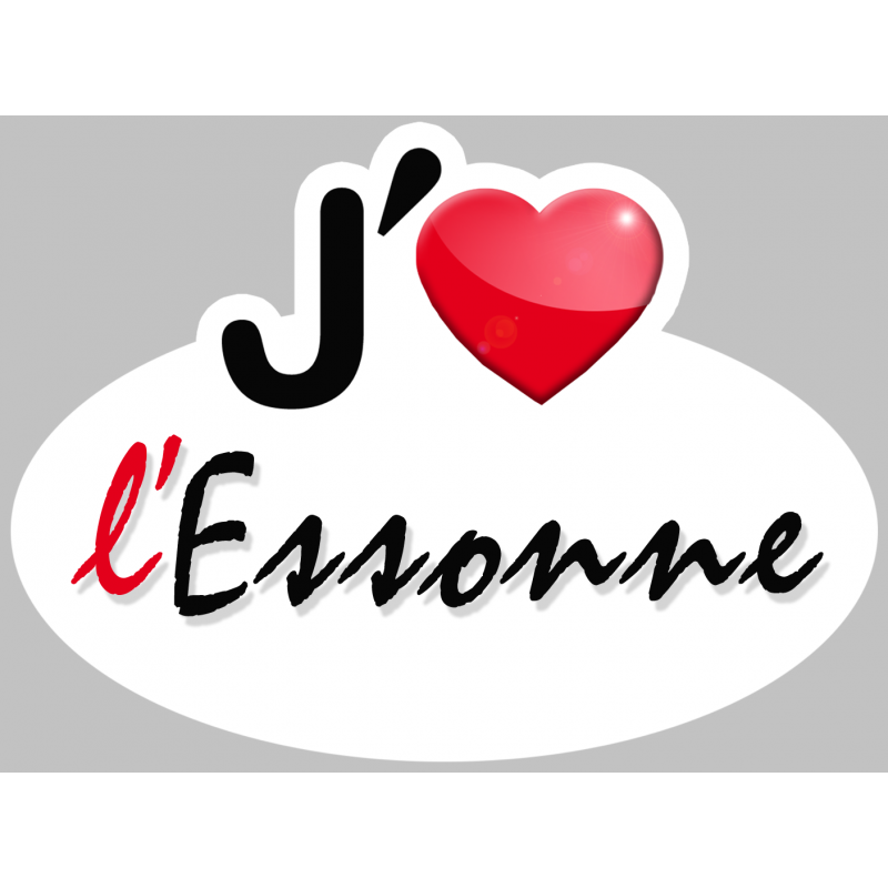 j'aime l'Essonne (15x11cm) - Sticker/autocollant j'aime l'Essonne (15x11cm) - Sticker/autocollant