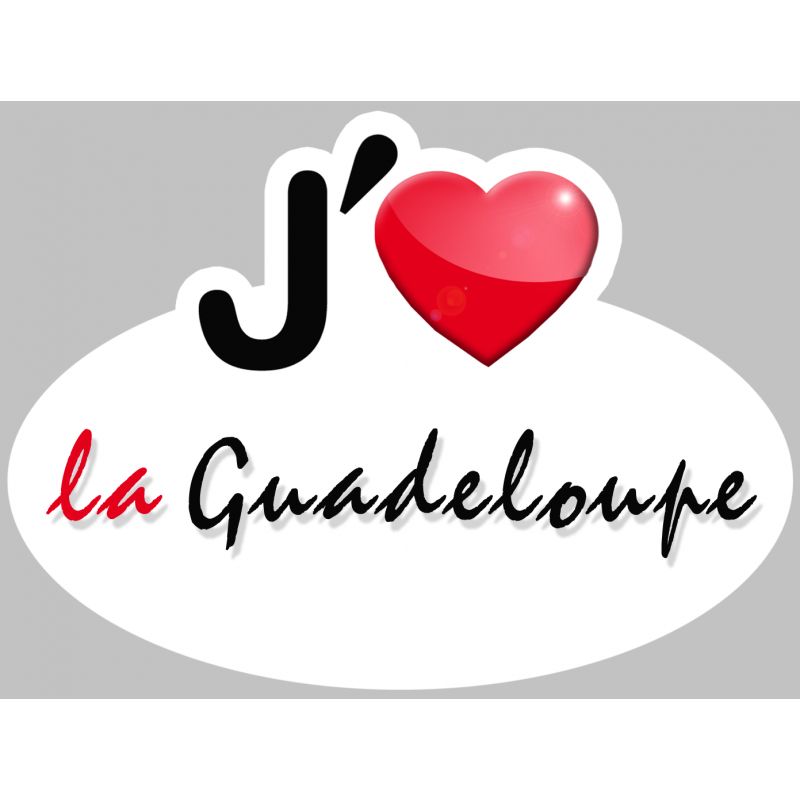 j'aime la Guadeloupe (15x11cm) - Sticker/autocollant j'aime la Guadeloupe (15x11cm) - Sticker/autocollant