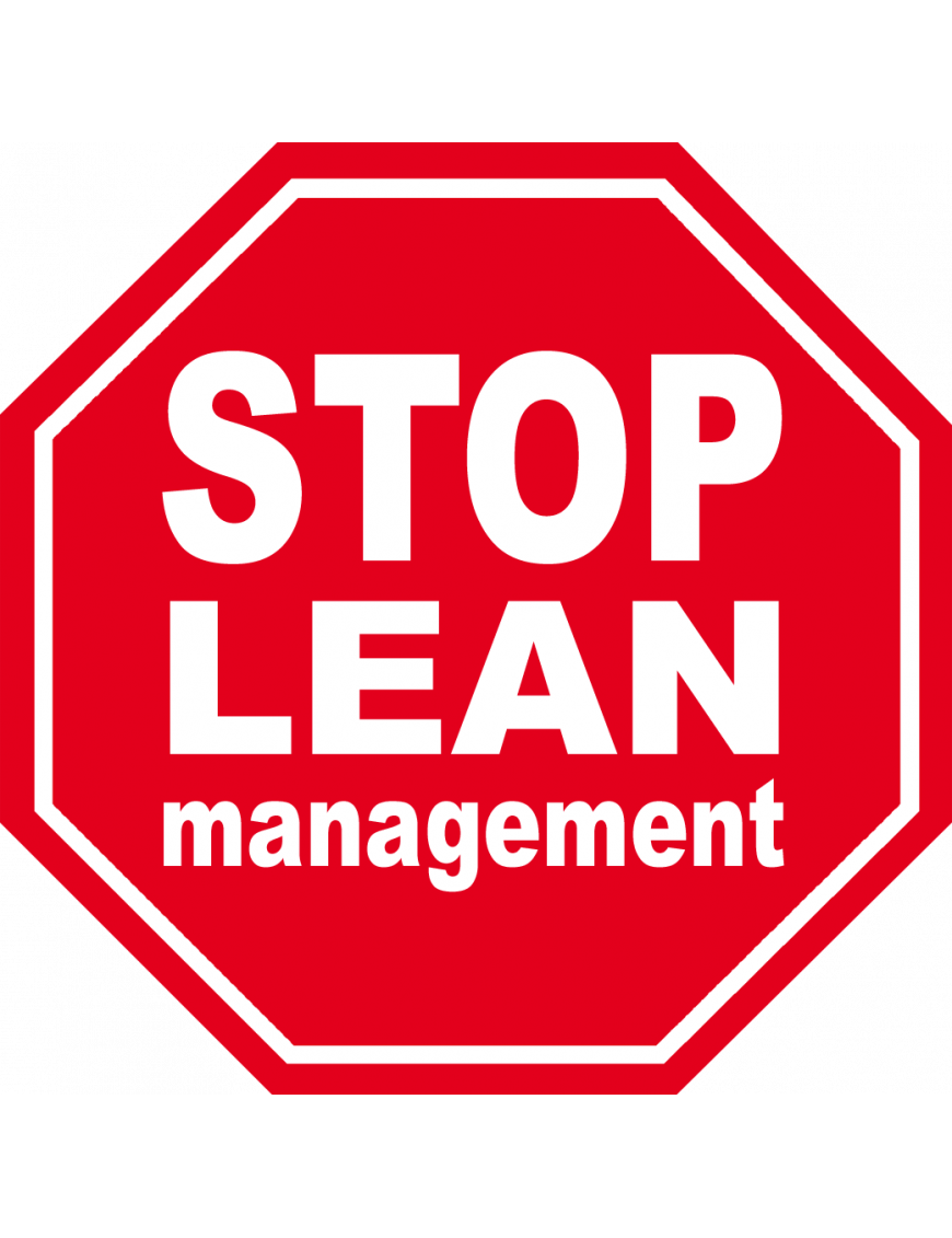 Lean management stop (5x5cm) Sticker/autocollant Lean management stop (5x5cm) Sticker/autocollant