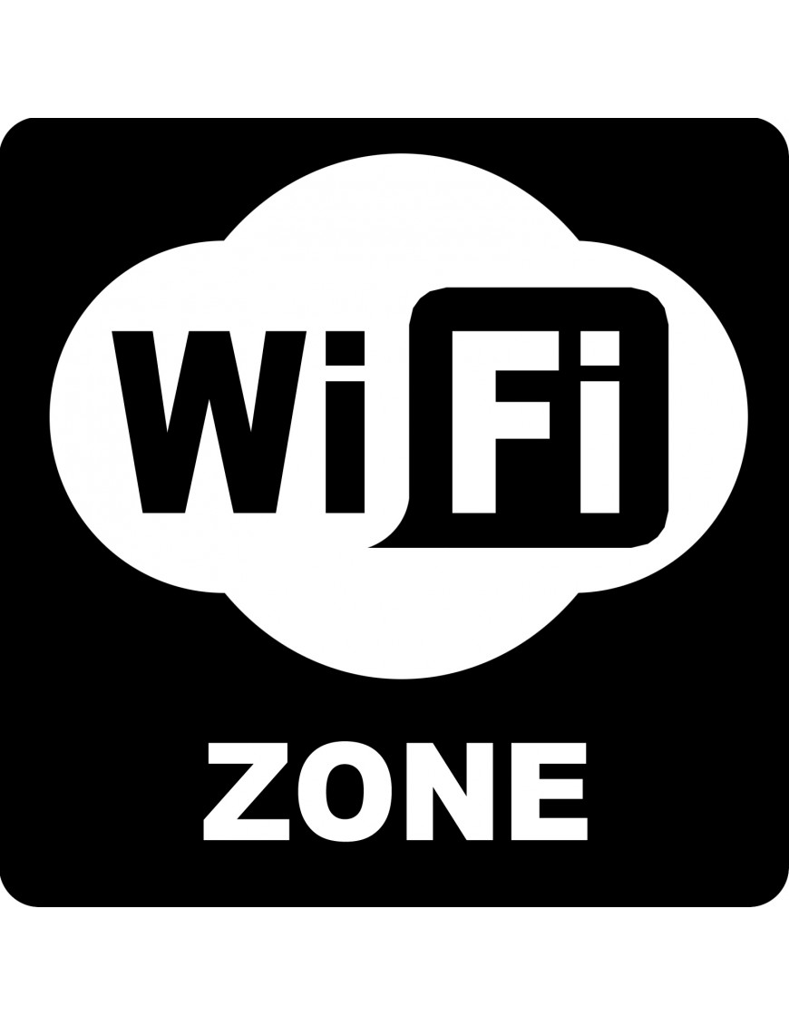 wifi zone - 10cm - Sticker/autocollant wifi zone - 10cm - Sticker/autocollant