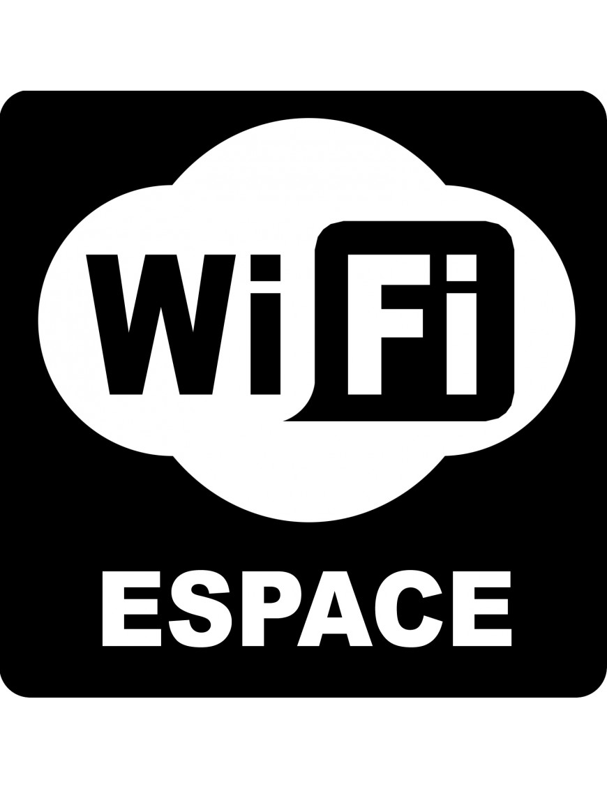 wifi espace - 10cm - Sticker/autocollant wifi espace - 10cm - Sticker/autocollant