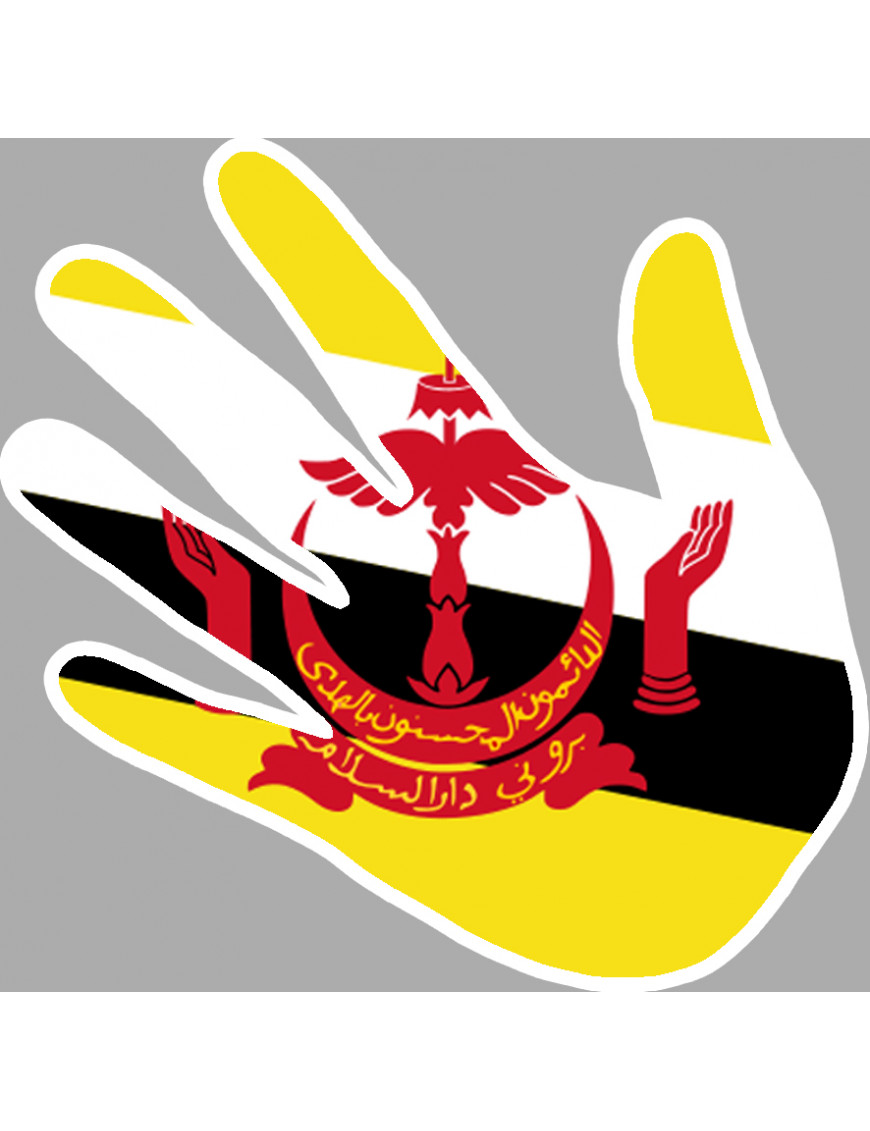 Brunei - 17x17cm - Sticker/autocollant Brunei - 17x17cm - Sticker/autocollant