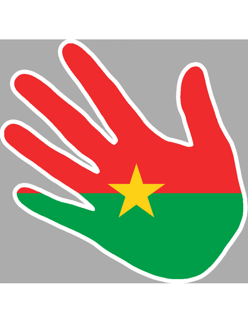 Burkina Faso - 5x5cm - Sticker/autocollant Burkina Faso - 5x5cm - Sticker/autocollant