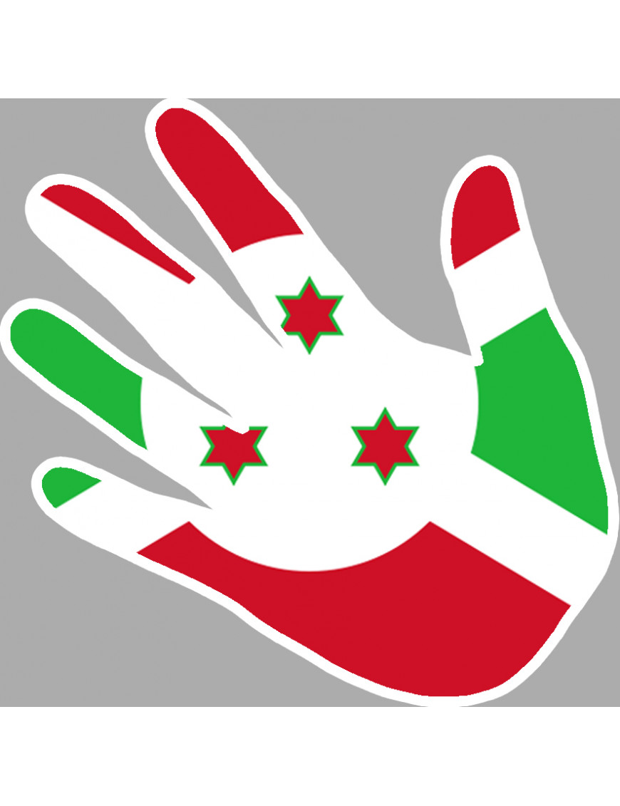 Burundi - 5x5cm - Sticker/autocollant Burundi - 5x5cm - Sticker/autocollant