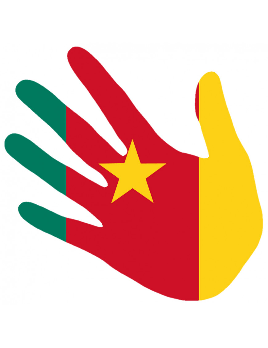 cameroun - 5x5cm - Sticker/autocollant cameroun - 5x5cm - Sticker/autocollant