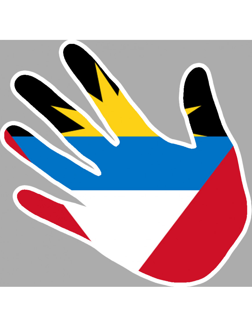Antigua and Barbuda - 17x17cm - Sticker/autocollant Antigua and Barbuda - 17x17cm - Sticker/autocollant