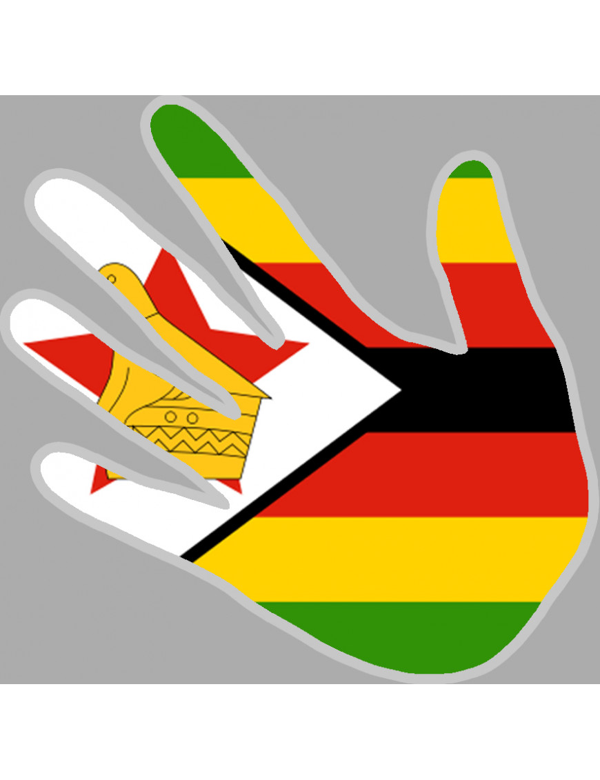 Zimbabwe - 17x17cm - Sticker/autocollant Zimbabwe - 17x17cm - Sticker/autocollant